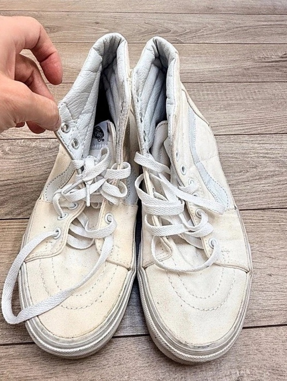 Vans Sk8-Hi High Top Sneakers in White US 8